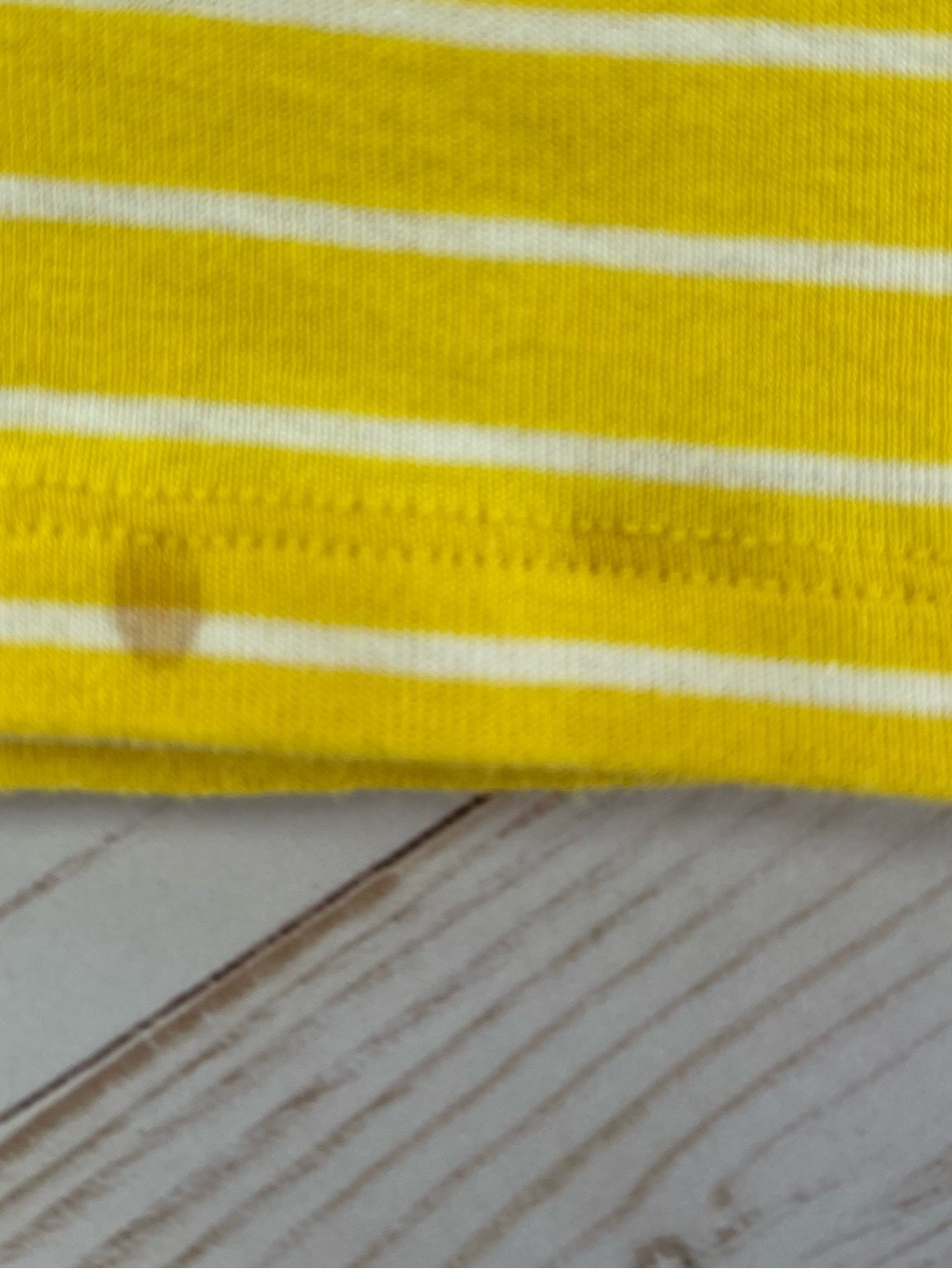Ann Taylor Yellow & White Striped Scoop Neck Top - Picture 9 of 9